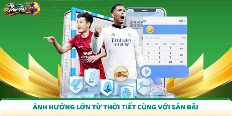 Ảnh hưởng lớn từ thời tiết cùng với sân bãi